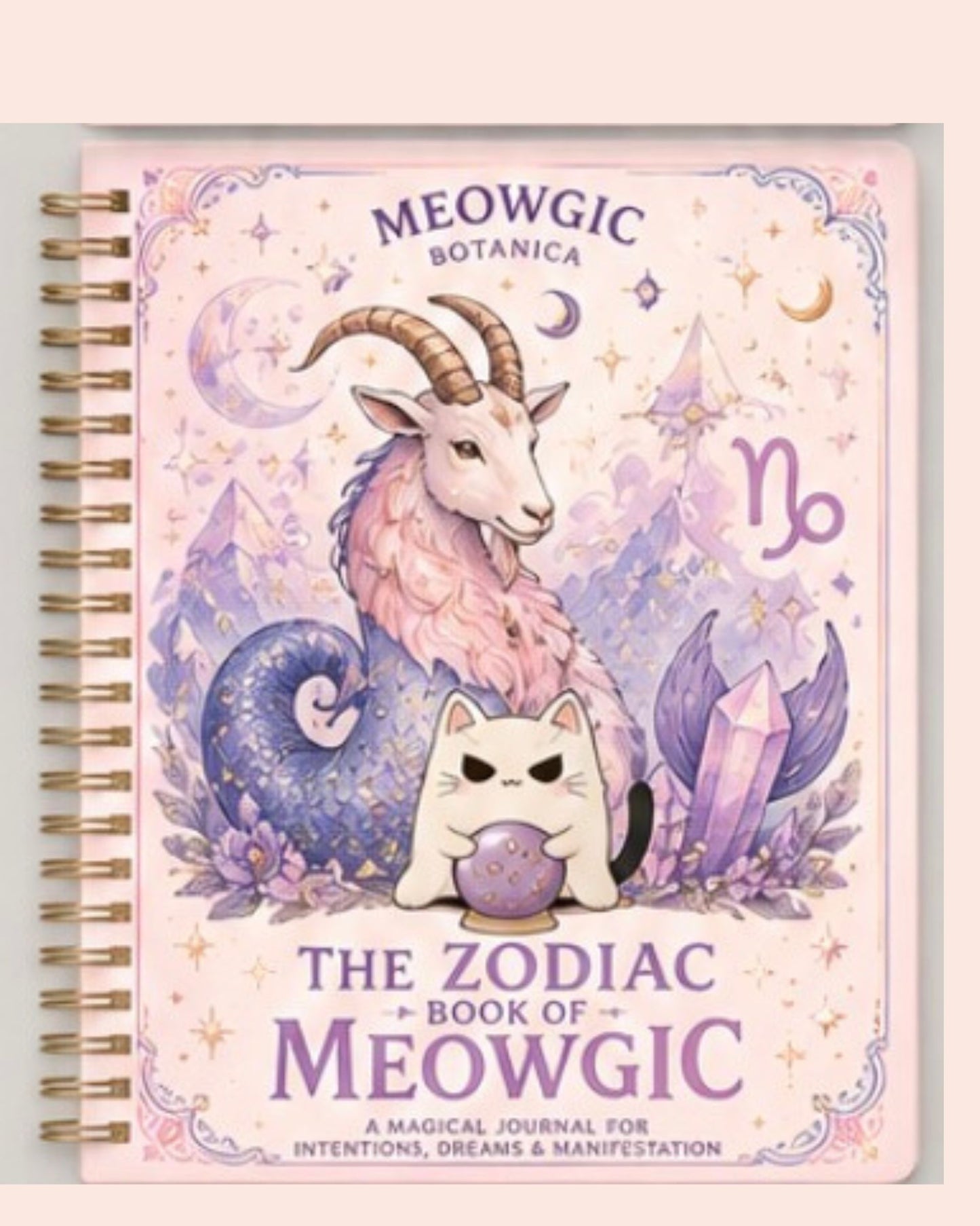 The Zodiac Book of Meowgic Horoscope Planner & Manifestation Journal (250pages) /  El Cuaderno De Horoscopos y Calendario Para Agendar Tus Planes y Manifestar De (250 Paginas).
