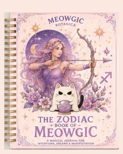 The Zodiac Book of Meowgic Horoscope Planner & Manifestation Journal (250pages) /  El Cuaderno De Horoscopos y Calendario Para Agendar Tus Planes y Manifestar De (250 Paginas).