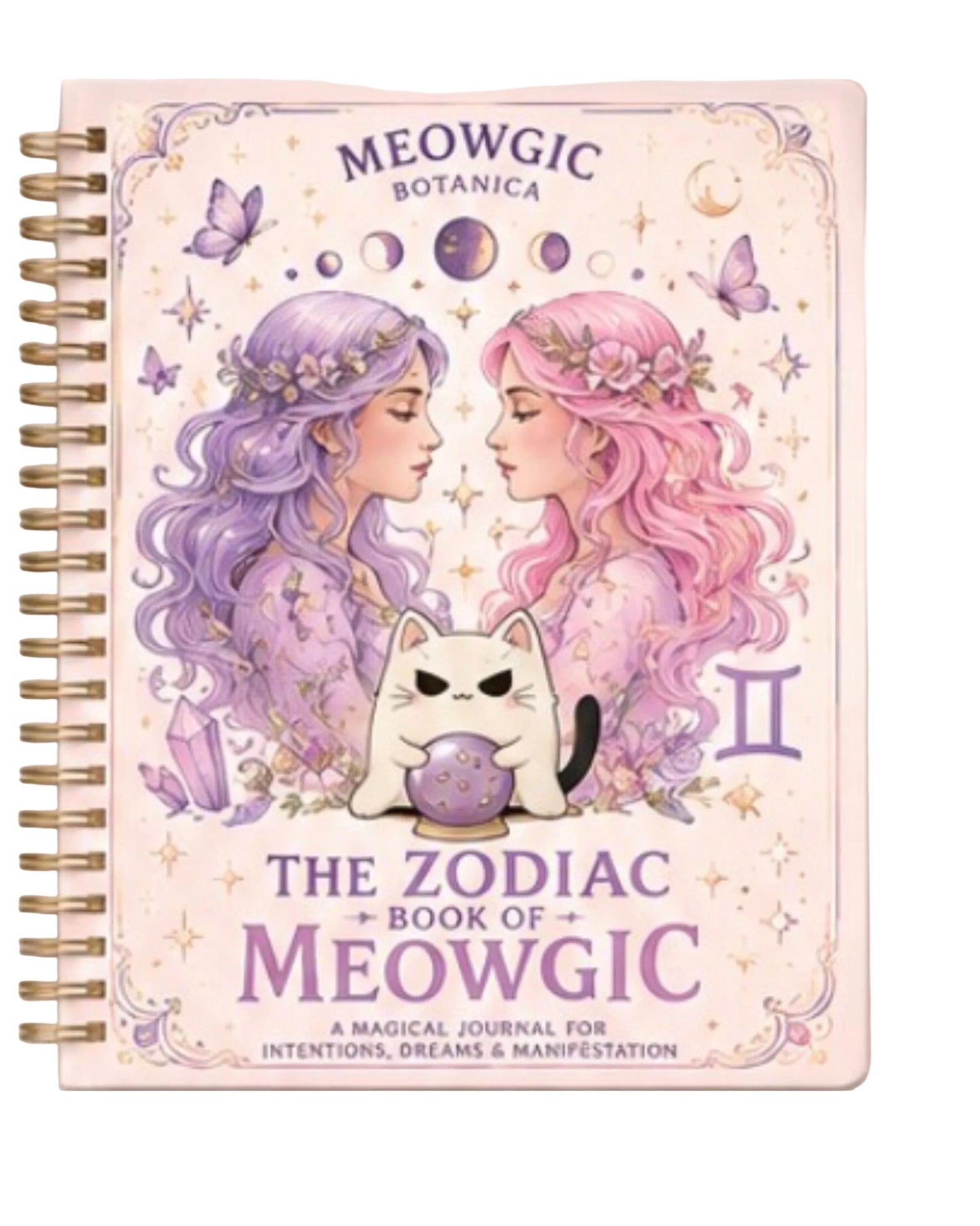 The Zodiac Book of Meowgic Horoscope Planner & Manifestation Journal (250pages) /  El Cuaderno De Horoscopos y Calendario Para Agendar Tus Planes y Manifestar De (250 Paginas).