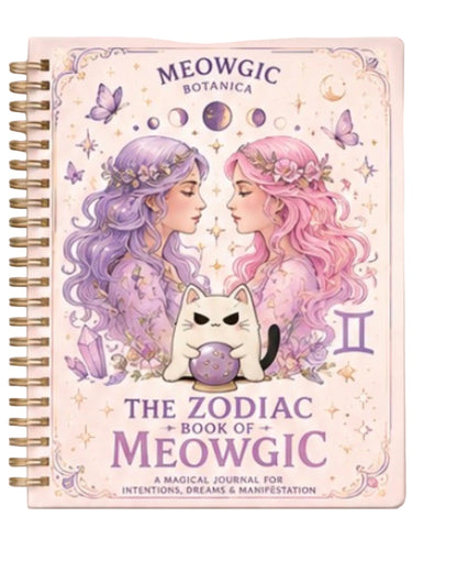 The Zodiac Book of Meowgic Horoscope Planner & Manifestation Journal (250pages) /  El Cuaderno De Horoscopos y Calendario Para Agendar Tus Planes y Manifestar De (250 Paginas).