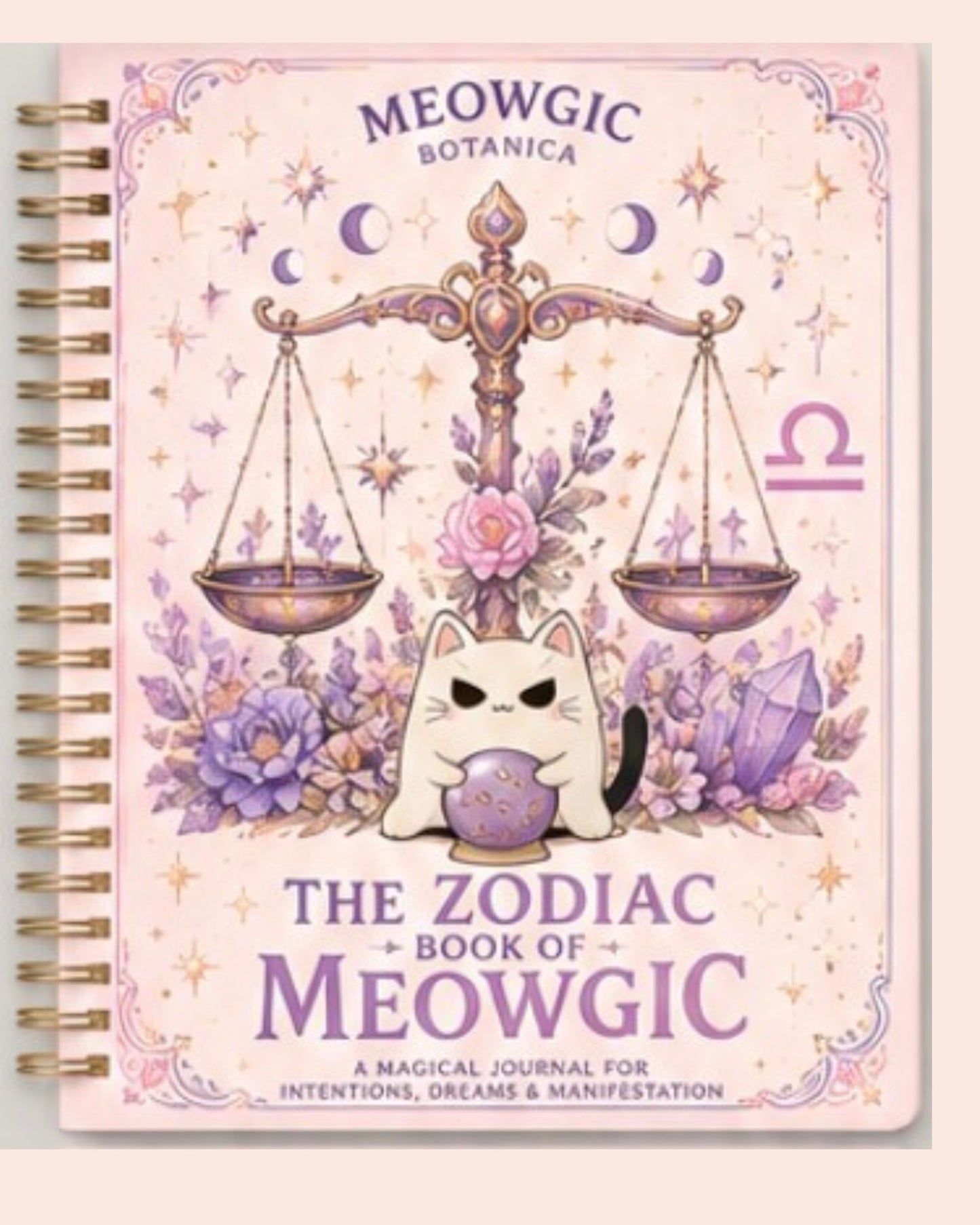 The Zodiac Book of Meowgic Horoscope Planner & Manifestation Journal (250pages) /  El Cuaderno De Horoscopos y Calendario Para Agendar Tus Planes y Manifestar De (250 Paginas).