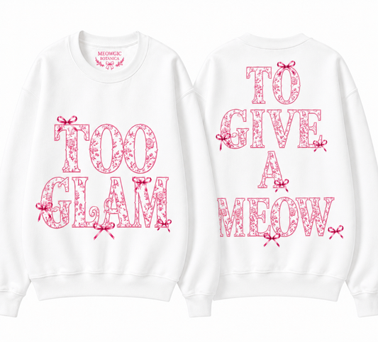 ✨ TOO GLAM TO GIVE A MEOW. ✨🎀Serving coquette elegance with a playful twist. 🎀✨