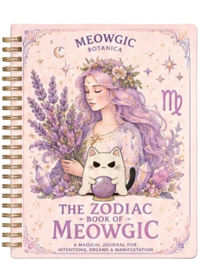 The Zodiac Book of Meowgic Horoscope Planner & Manifestation Journal (250pages) /  El Cuaderno De Horoscopos y Calendario Para Agendar Tus Planes y Manifestar De (250 Paginas).