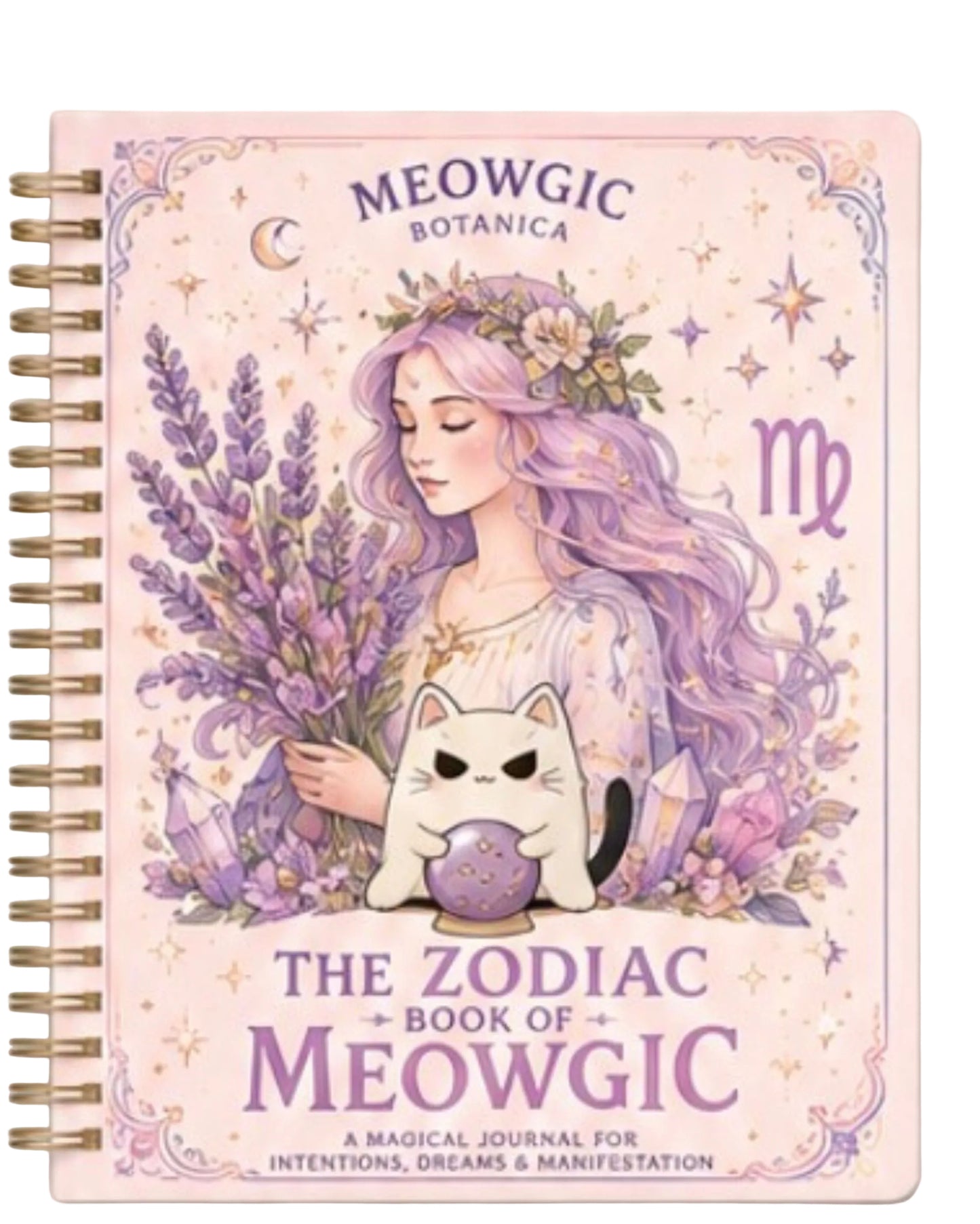 The Zodiac Book of Meowgic Horoscope Planner & Manifestation Journal (250pages) /  El Cuaderno De Horoscopos y Calendario Para Agendar Tus Planes y Manifestar De (250 Paginas).