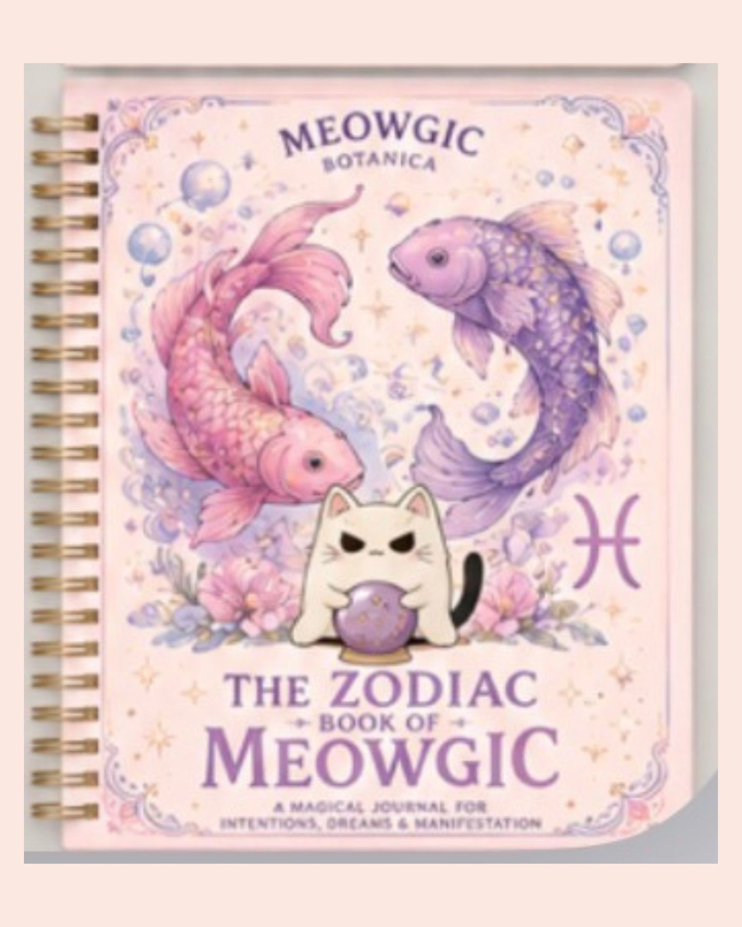 The Zodiac Book of Meowgic Horoscope Planner & Manifestation Journal (250pages) /  El Cuaderno De Horoscopos y Calendario Para Agendar Tus Planes y Manifestar De (250 Paginas).