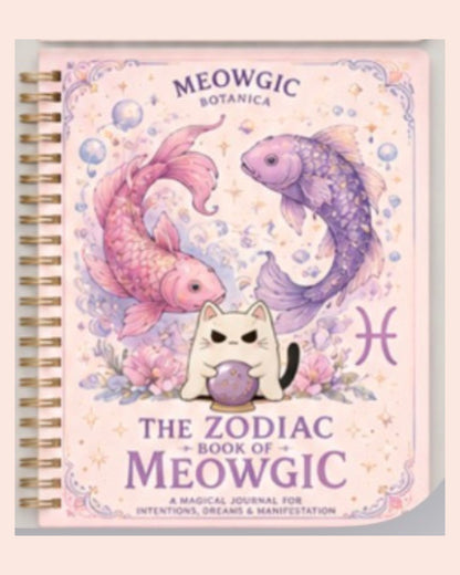 The Zodiac Book of Meowgic Horoscope Planner & Manifestation Journal (250pages) /  El Cuaderno De Horoscopos y Calendario Para Agendar Tus Planes y Manifestar De (250 Paginas).