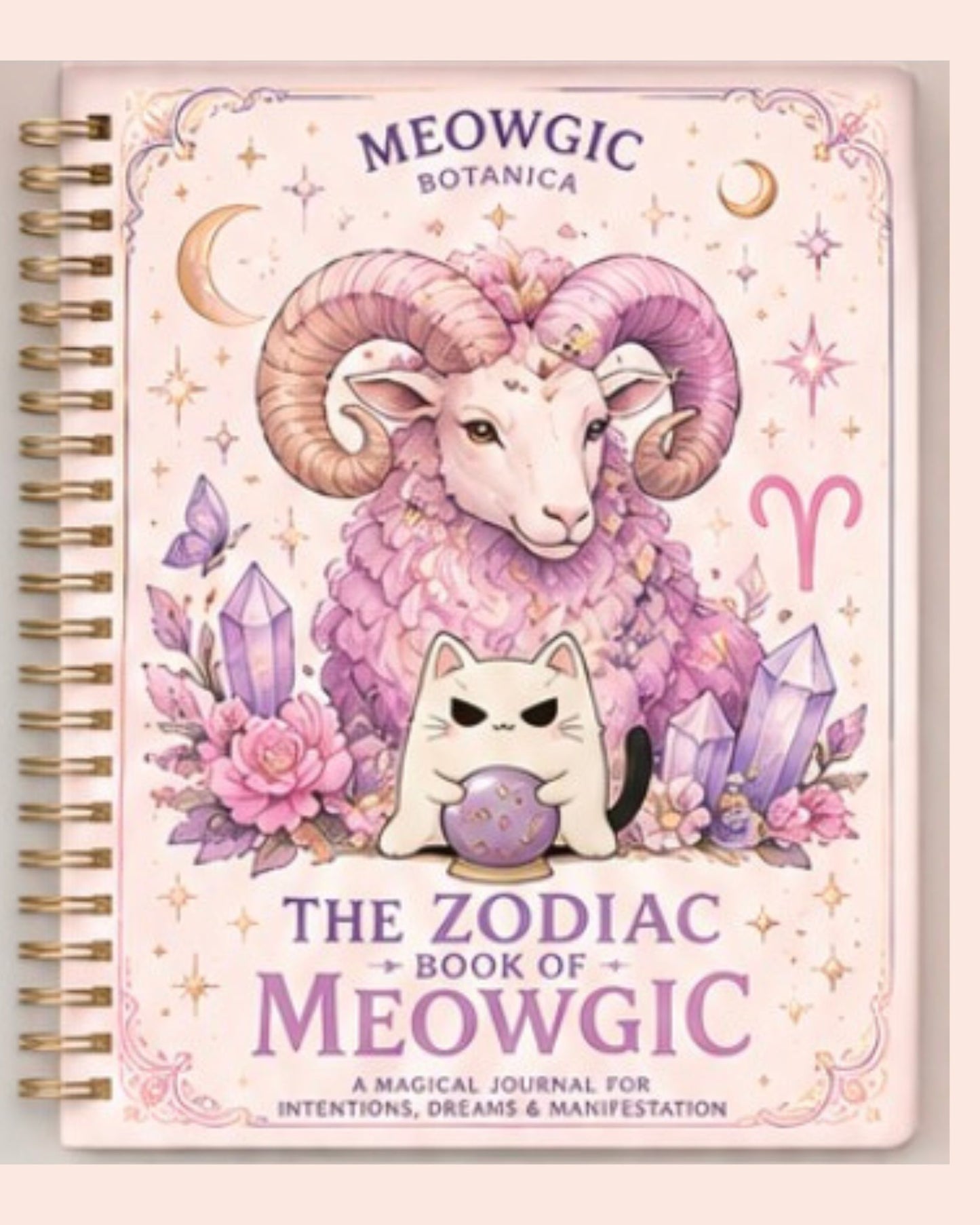 The Zodiac Book of Meowgic Horoscope Planner & Manifestation Journal (250pages) /  El Cuaderno De Horoscopos y Calendario Para Agendar Tus Planes y Manifestar De (250 Paginas).