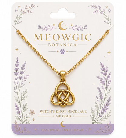 24k SOLID GOLD WITCHES KNOT