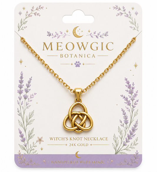 24k SOLID GOLD WITCHES KNOT