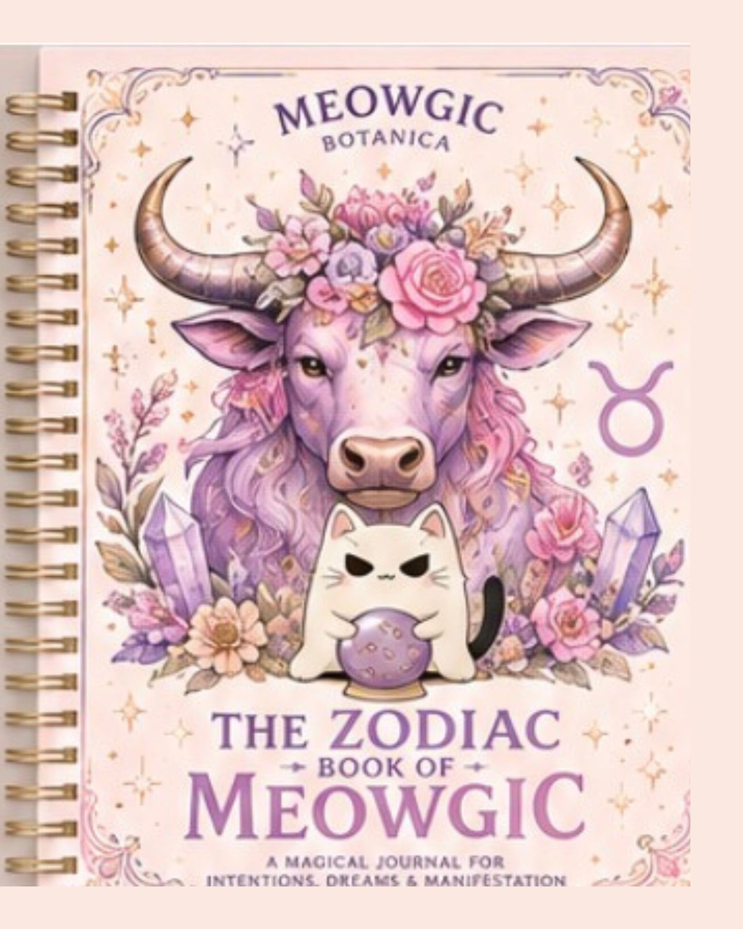 The Zodiac Book of Meowgic Horoscope Planner & Manifestation Journal (250pages) /  El Cuaderno De Horoscopos y Calendario Para Agendar Tus Planes y Manifestar De (250 Paginas).