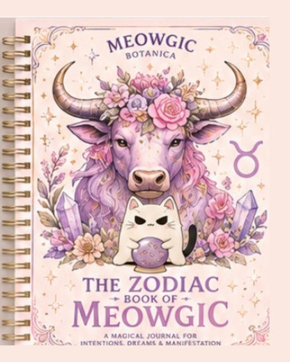 The Zodiac Book of Meowgic Horoscope Planner & Manifestation Journal (250pages) /  El Cuaderno De Horoscopos y Calendario Para Agendar Tus Planes y Manifestar De (250 Paginas).