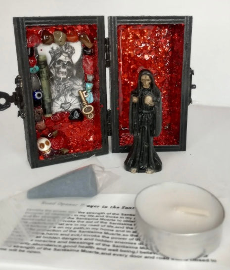 "🖤 Black Santa Muerte Curated Box — Protection, Reversal & Strength" "🖤 Caja Curada de la Santa Muerte Negra — Protección, Reversión y Fuerza"