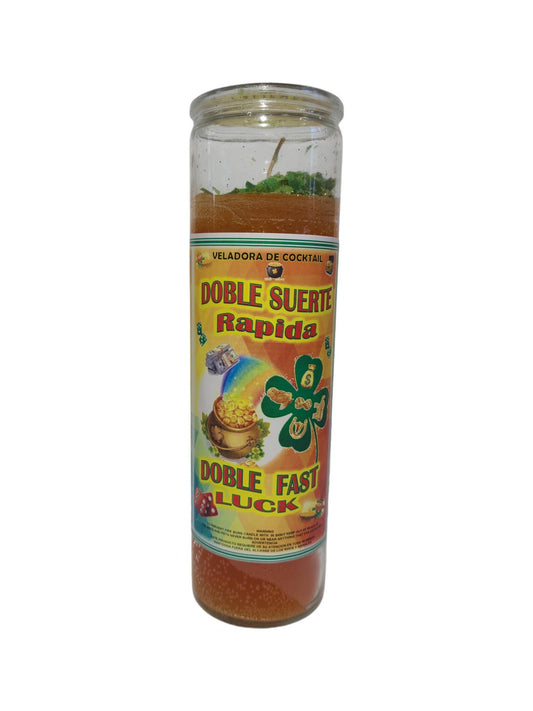 (1)   "DOUBLE LUCK CANDLE" | "VELADORA DOBLE SUERTE"