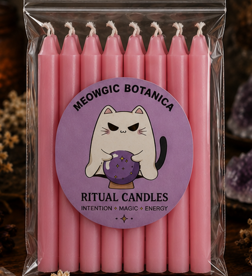 "💗 Pack of 16 Pink Soy Ritual Candles — Love, Self-Love &amp; Sweet Energy" "💗  Paquete de 16 Velas Rituales Rosas de Soya — Amor, Amor Propio y Energía Dulce"