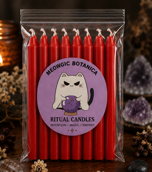 "❤️ Pack of 16 Red Soy Ritual Candles — Passion, Power &amp; Bold Energy" "❤️ Paquete de 16 Velas Rituales Rojas de Soya — Pasión, Poder y Energía Intensa"
