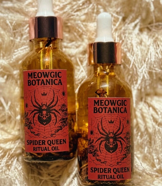 " SPIDER QUEEN RITUAL OIL"🕷️🖤 "ACEITE DE ARANA REINA"🕷️🖤